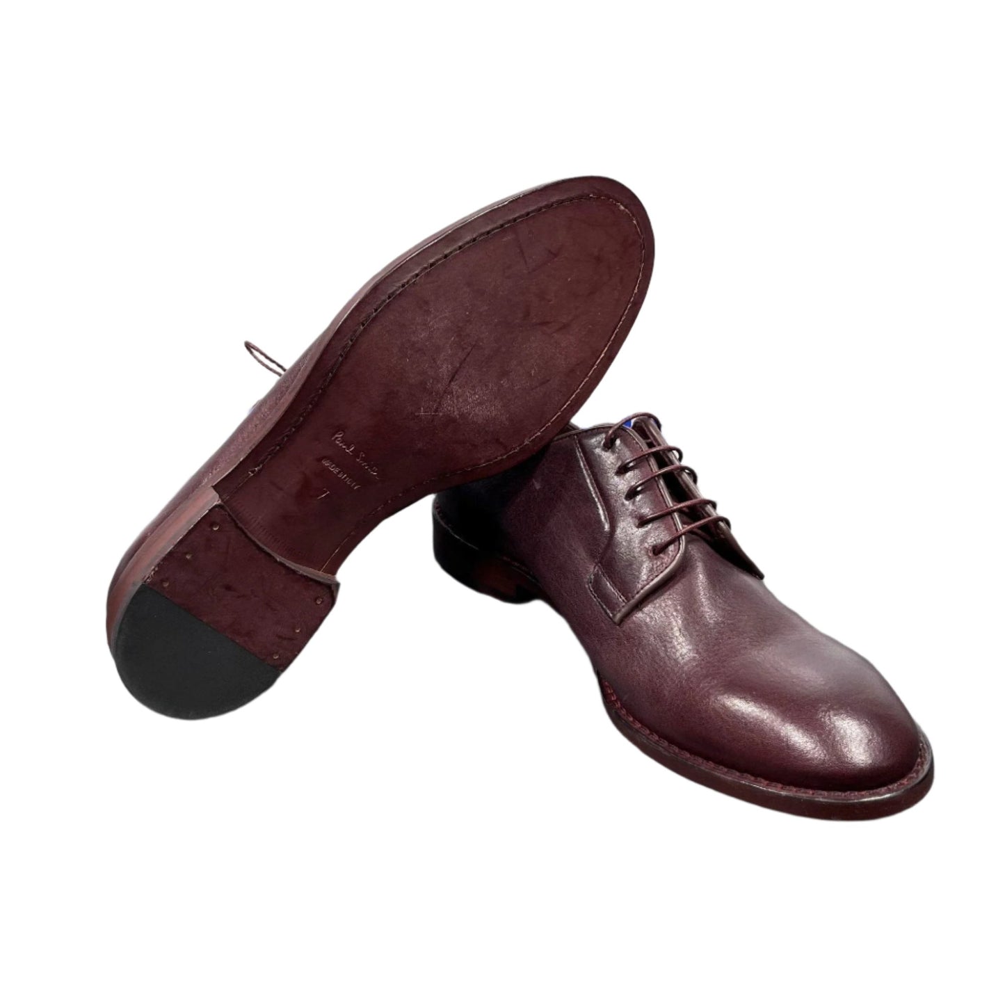 Paul Smith Chester Aubergine Leather Derby Shoes | Positivo Clothing