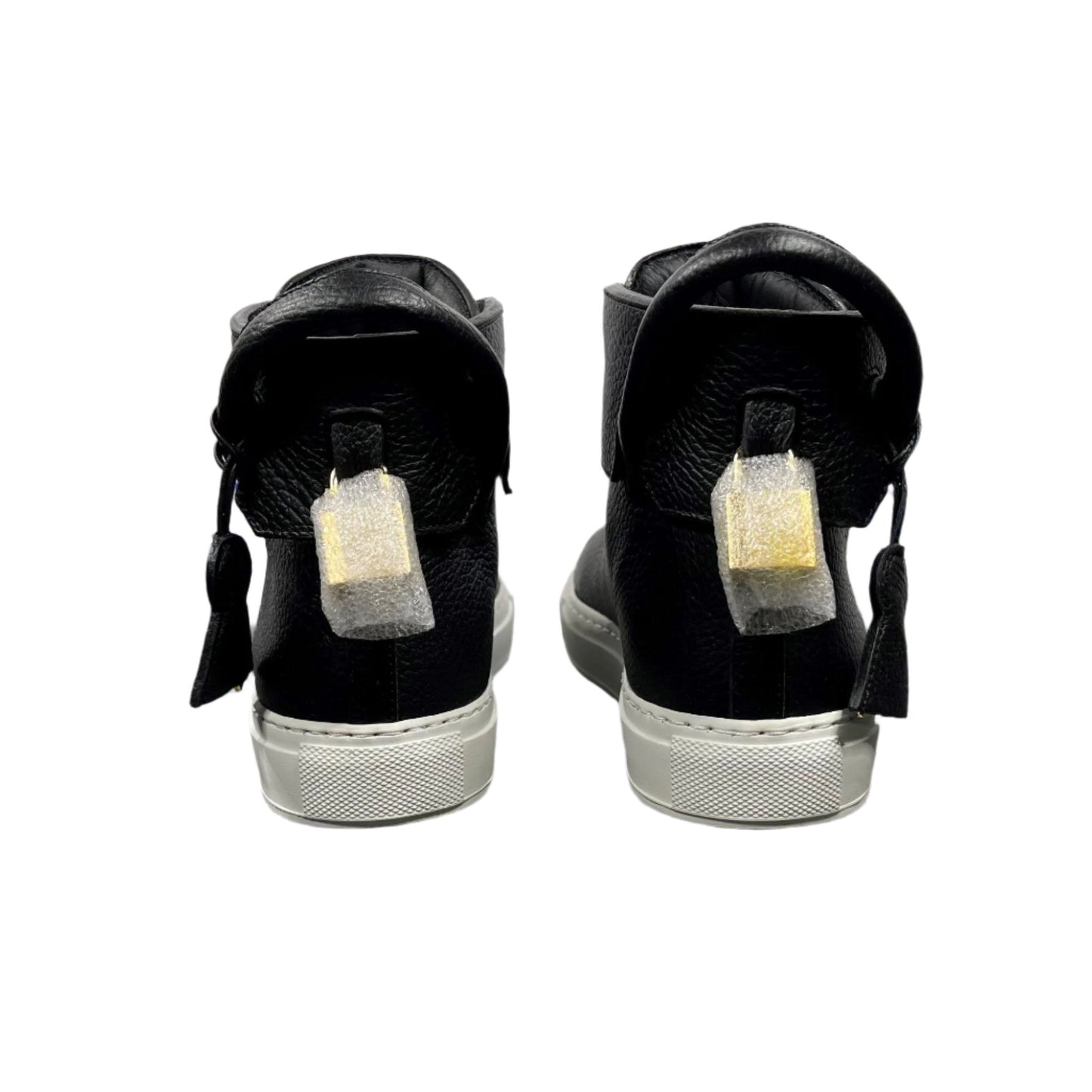 Buscemi Mens 125MM Black/White Leather High Top Sneakers | Positivo