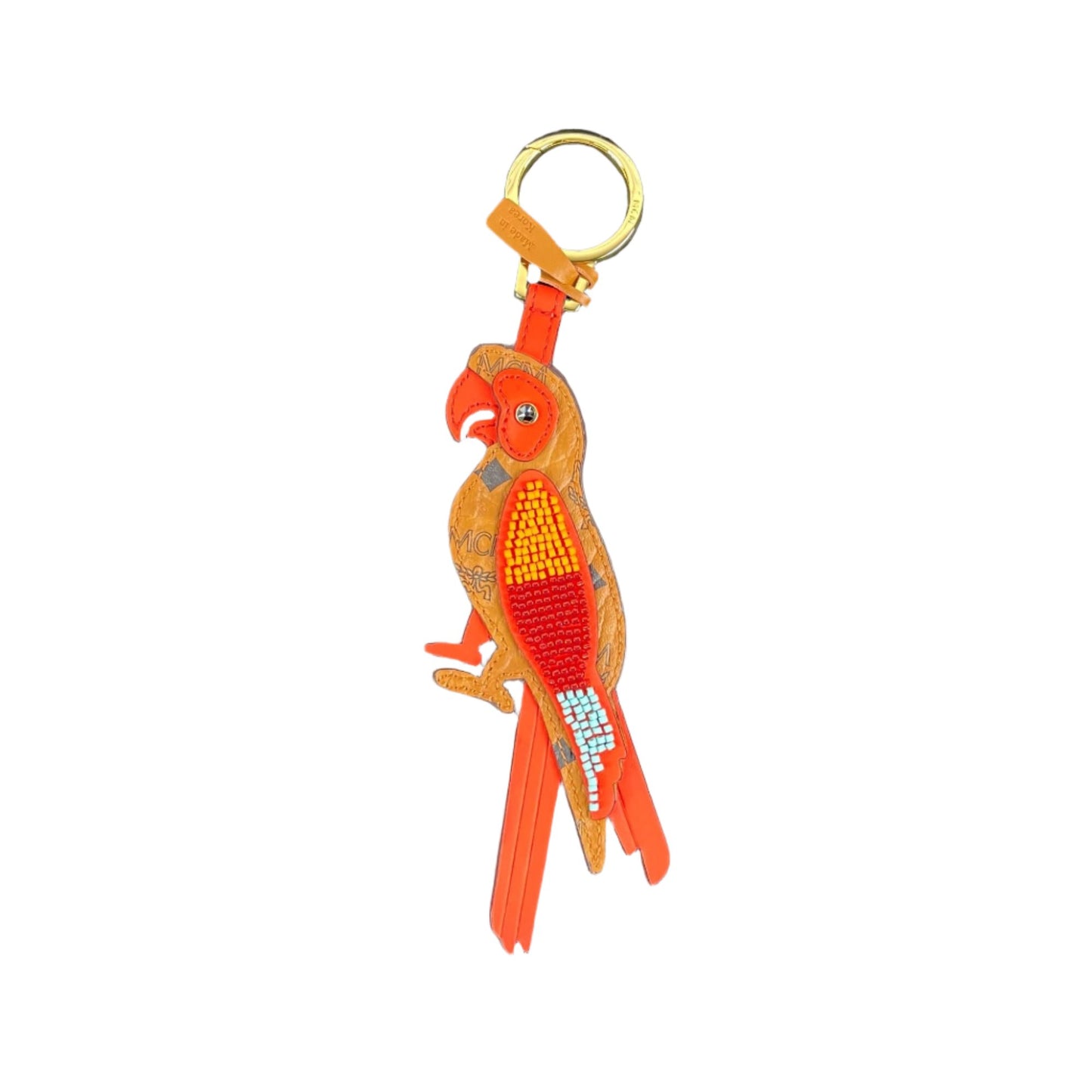 MCM Zoo 2D Parrot Leather Keychain | Positivo Clothing