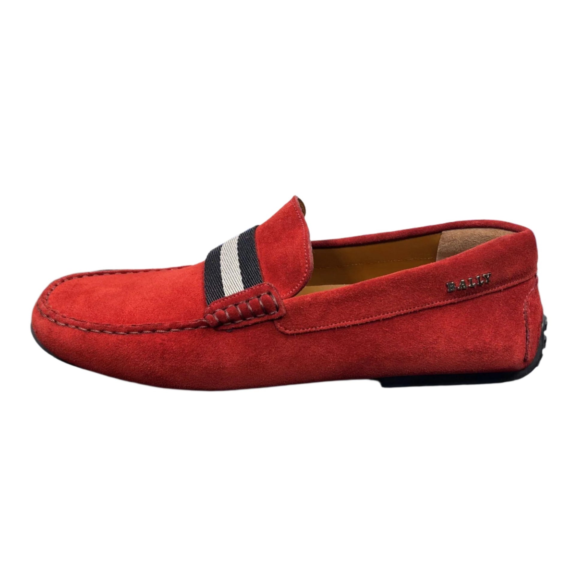 Bally Pearce Red Suede Drivers | Positivo Clothing