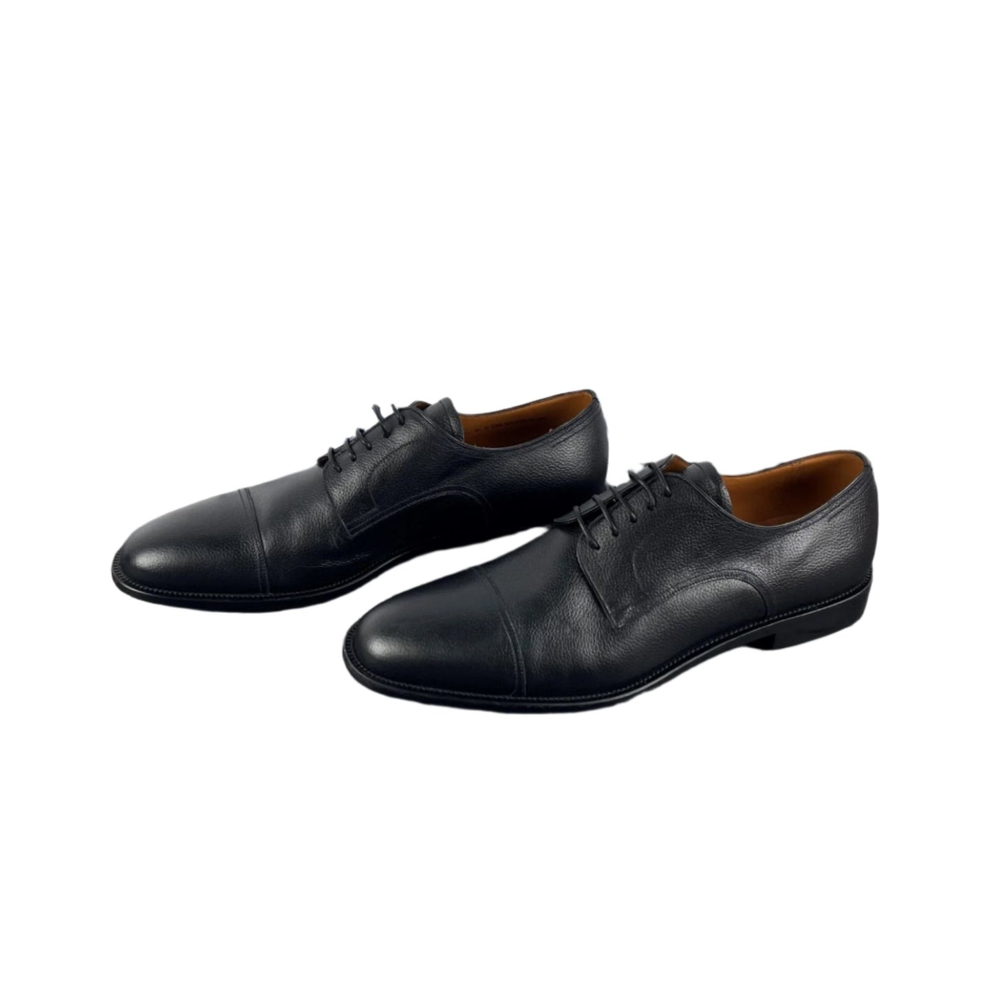 Bally Salfor Black Grained Leather Derby Shoes | Positivo Clothing