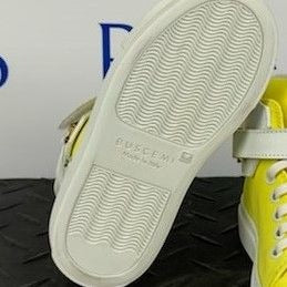 Buscemi 100MM Kid Licra Yellow Leather Sneakers | Positivo Clothing