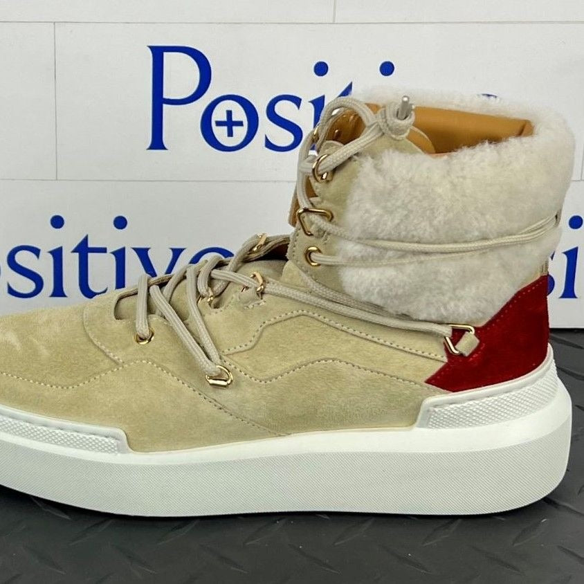 Buscemi Womens Victoria Angora Leather Sneakers | Positivo Clothing