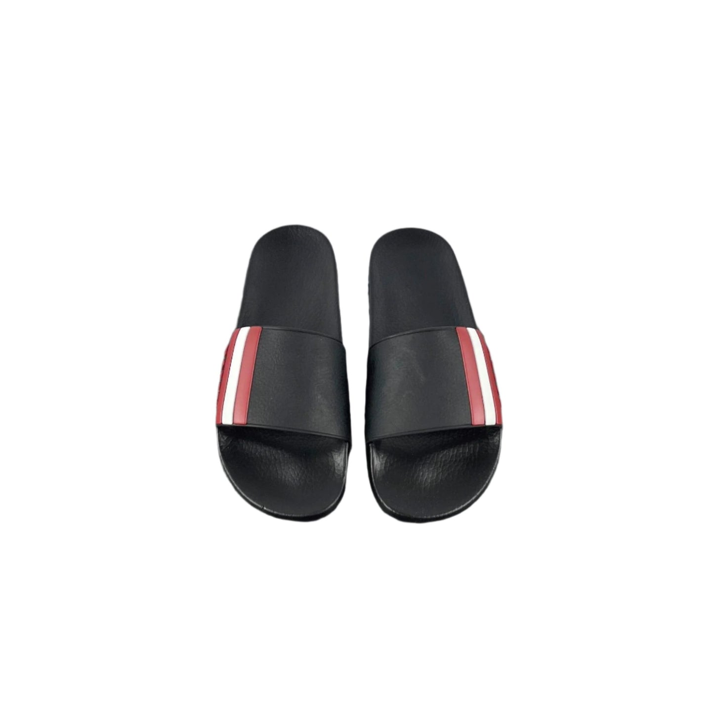 Bally Saxor Black/Garnet Rubber Sandals | Positivo Clothing