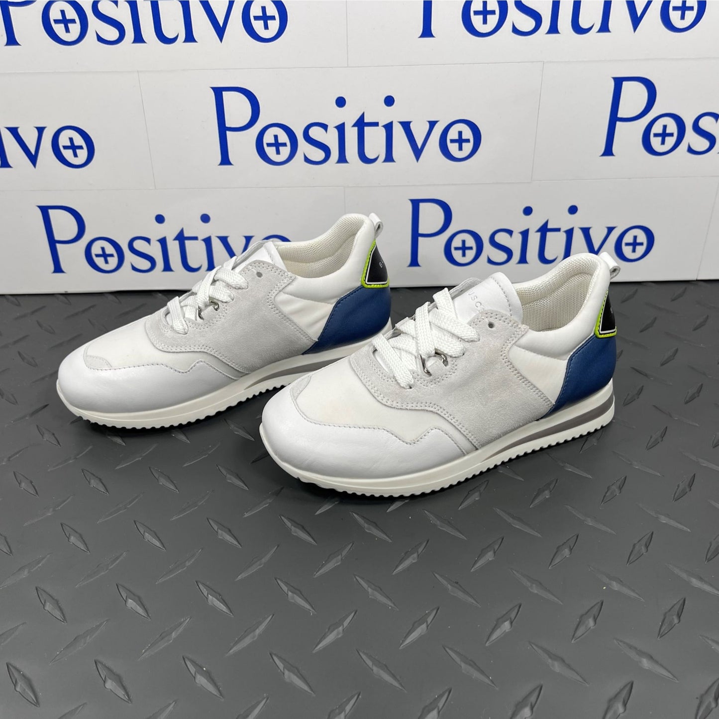 Buscemi Ventura Toddler White Trio Leather Sneakers | Positivo Clothing