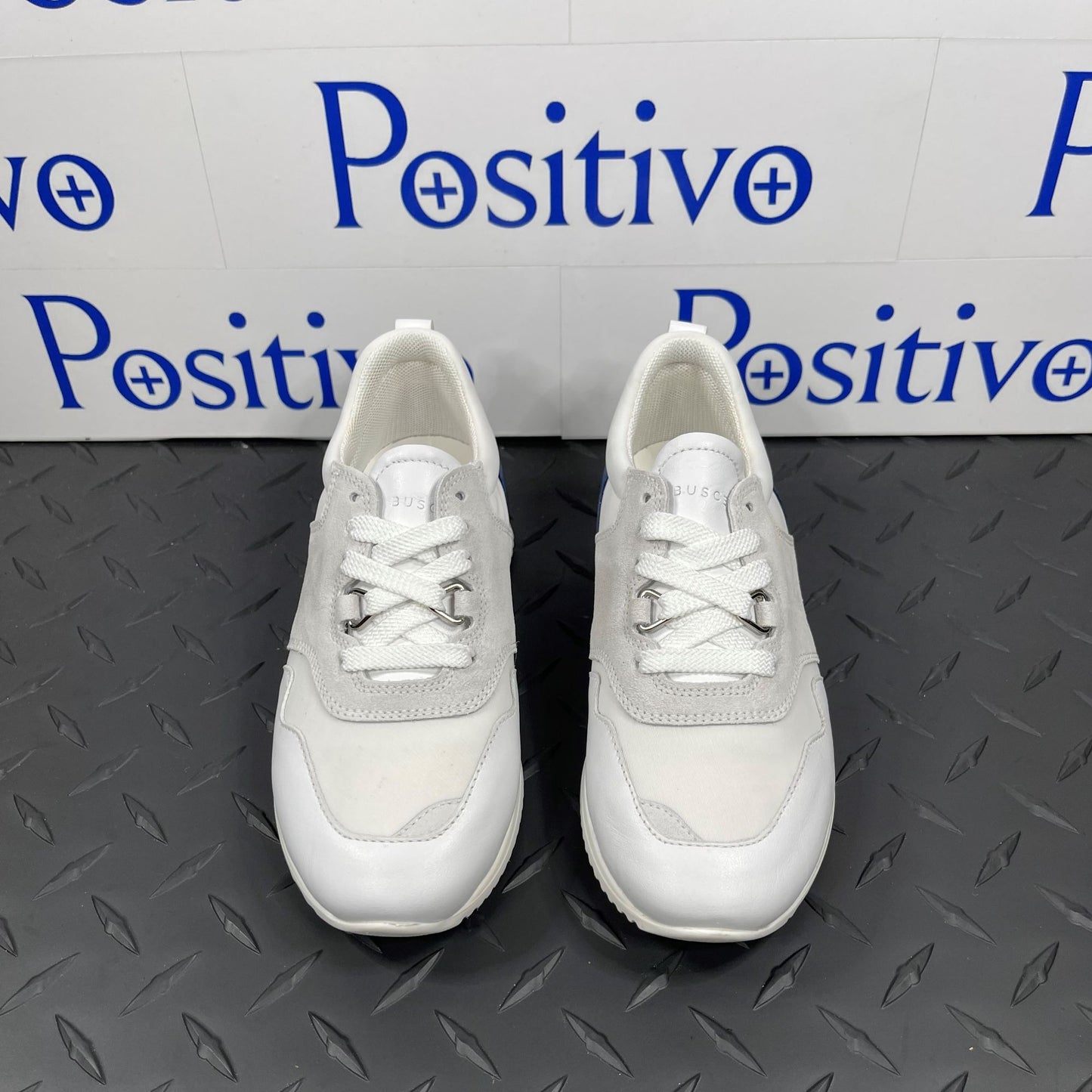 Buscemi Ventura Toddler White Trio Leather Sneakers | Positivo Clothing