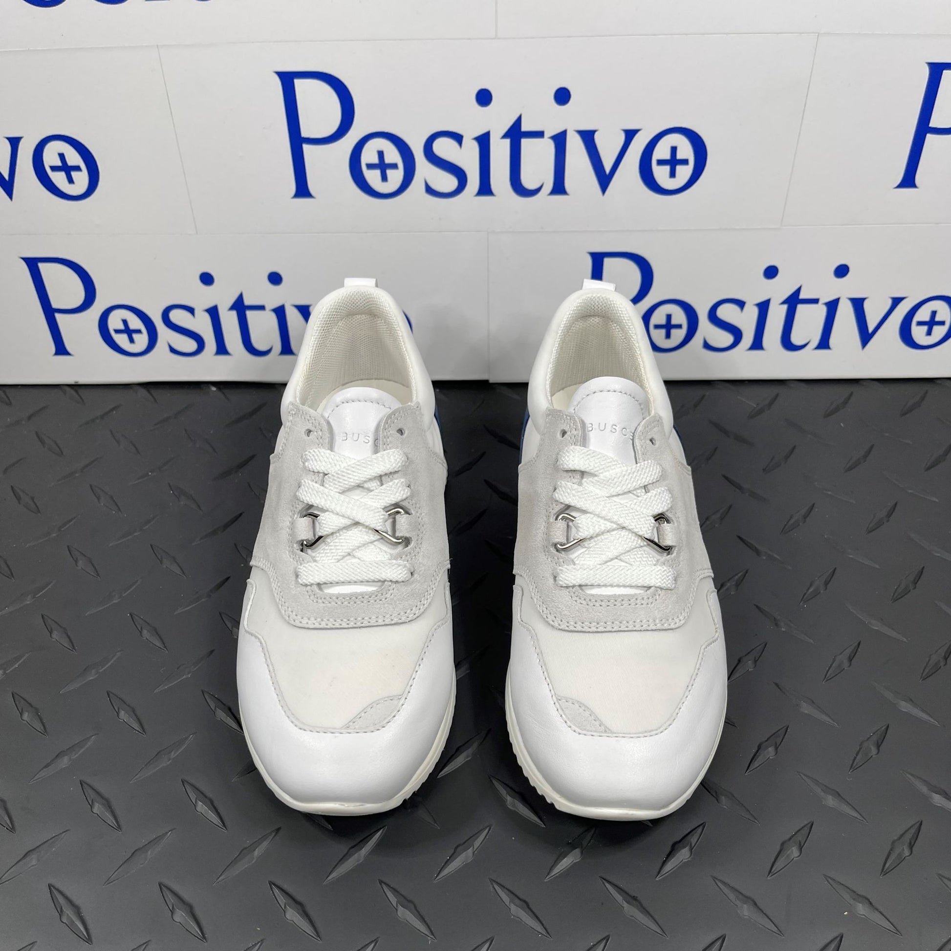 Buscemi Ventura Toddler White Trio Leather Sneakers | Positivo Clothing