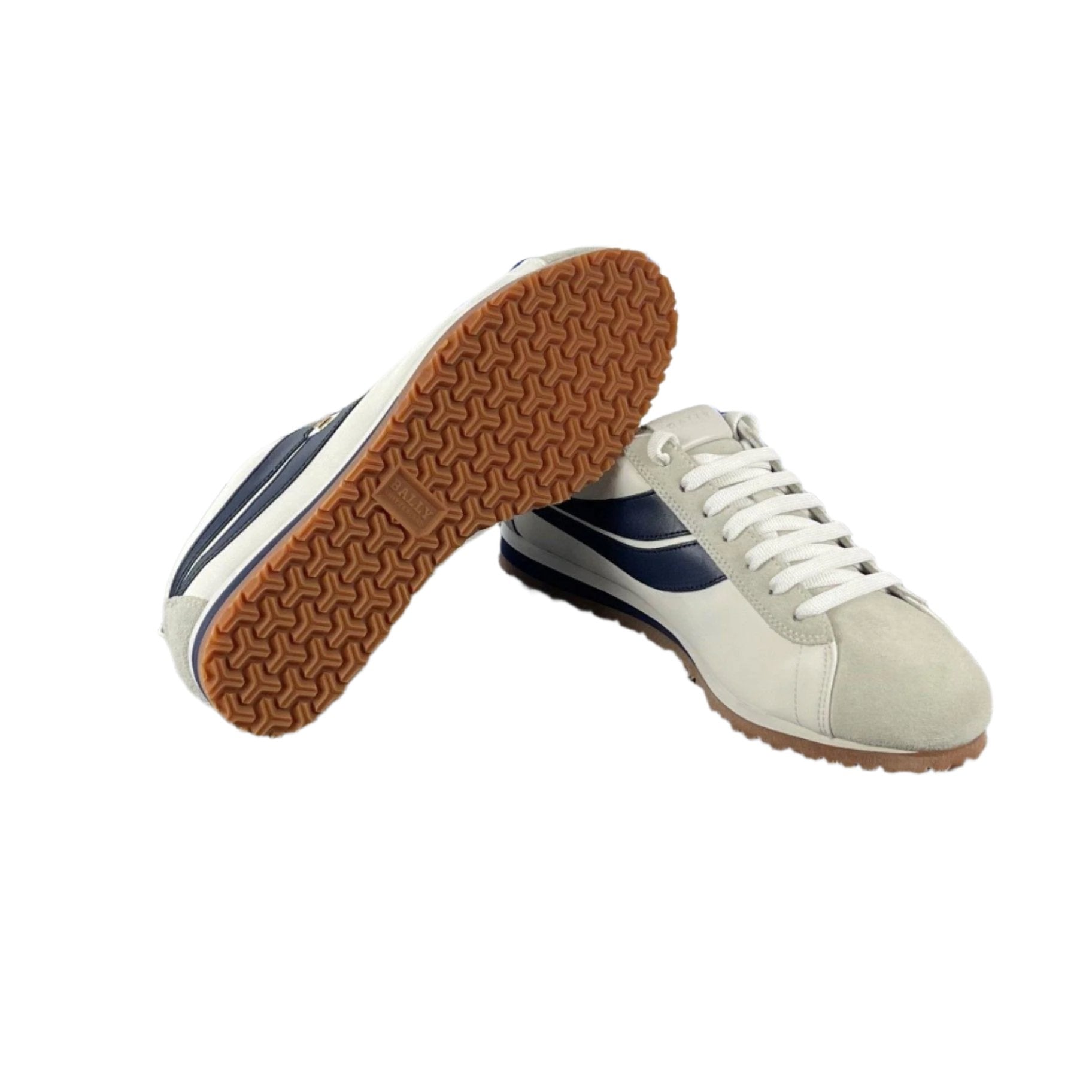 Bally Bredy White/Marine Polyester Sneakers - Positivo Clothing