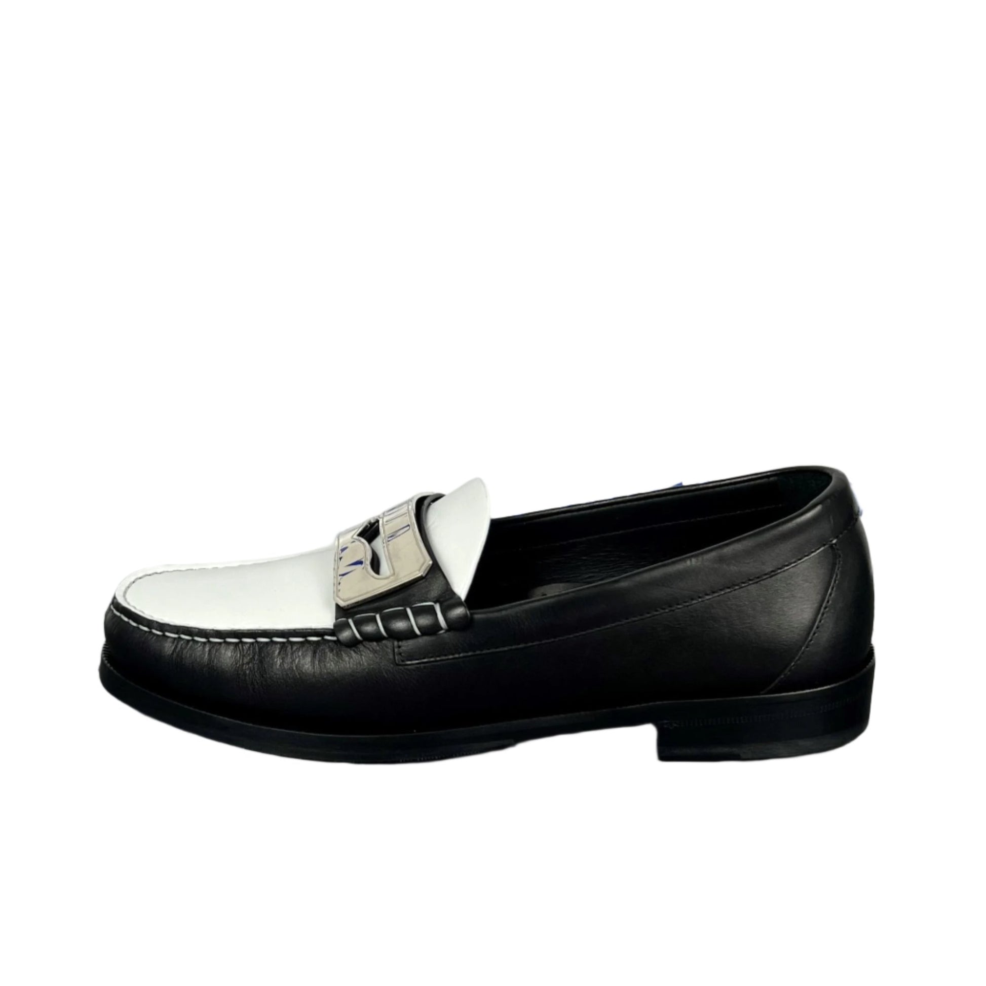 Buscemi Mens Town Loafer Black/White Leather Loafers | Positivo Clothing