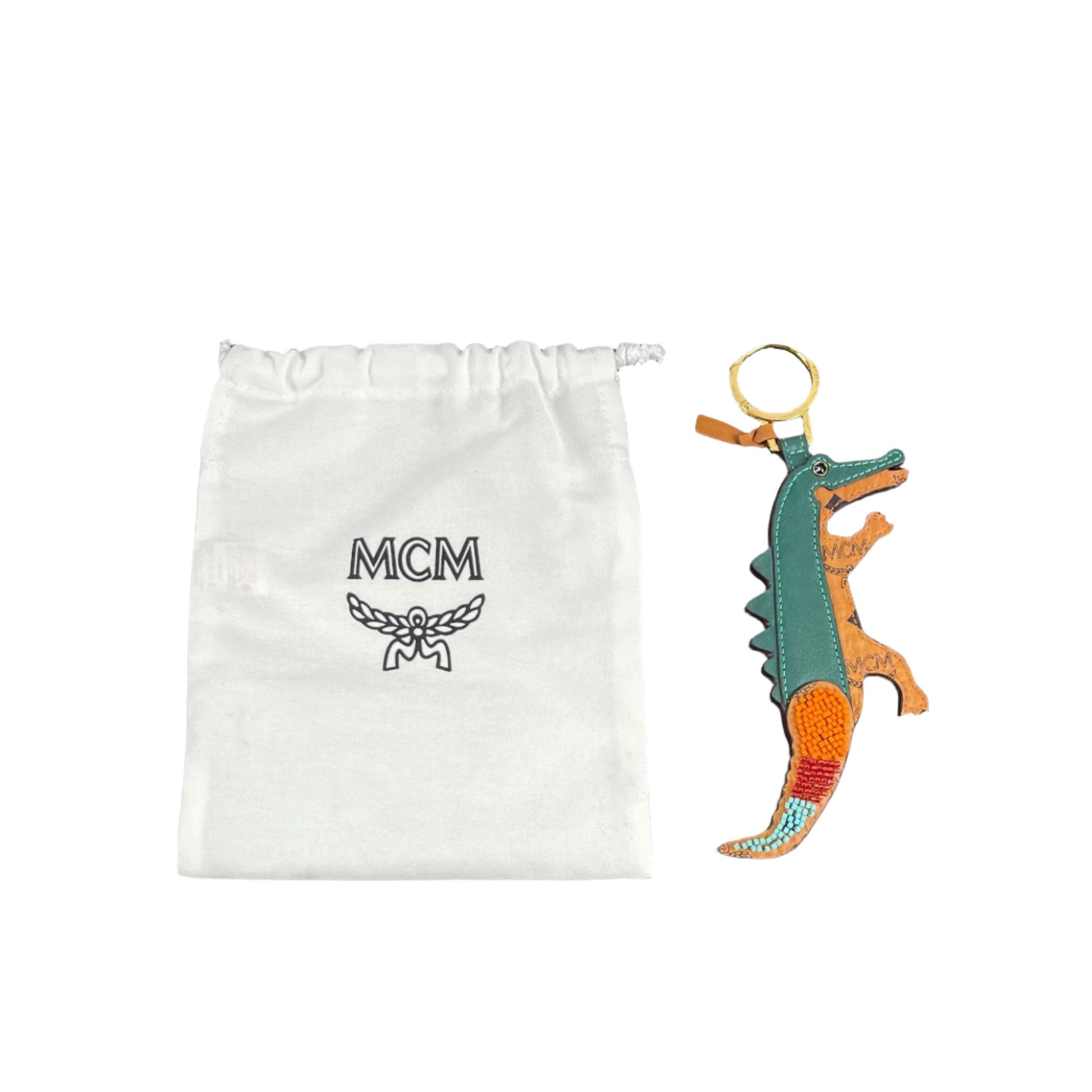 MCM Zoo 2D Alligator Leather Keychain | Positivo Clothing