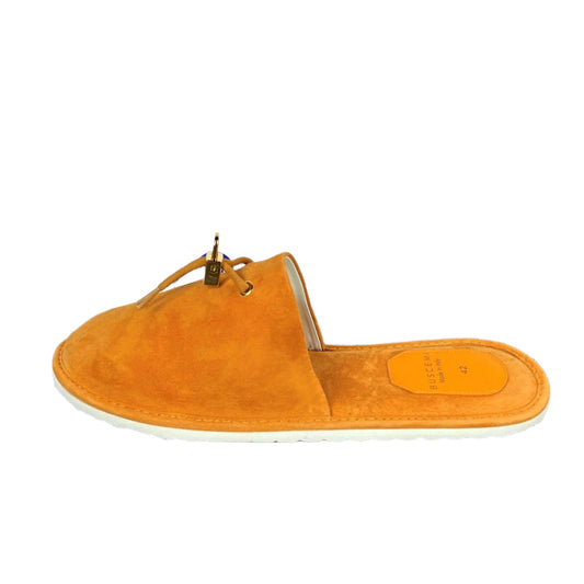 Buscemi Mens Greenwich Orange Suede Slippers SAMPLE | Positivo Clothing