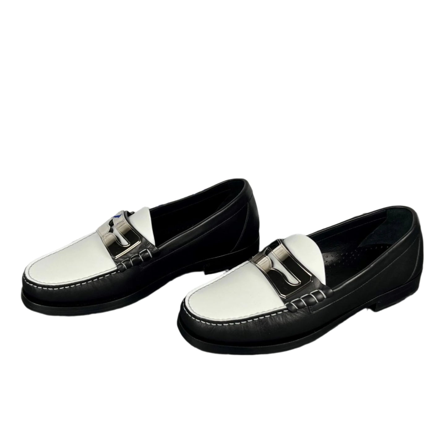 Buscemi Mens Town Loafer Black/White Leather Loafers | Positivo Clothing