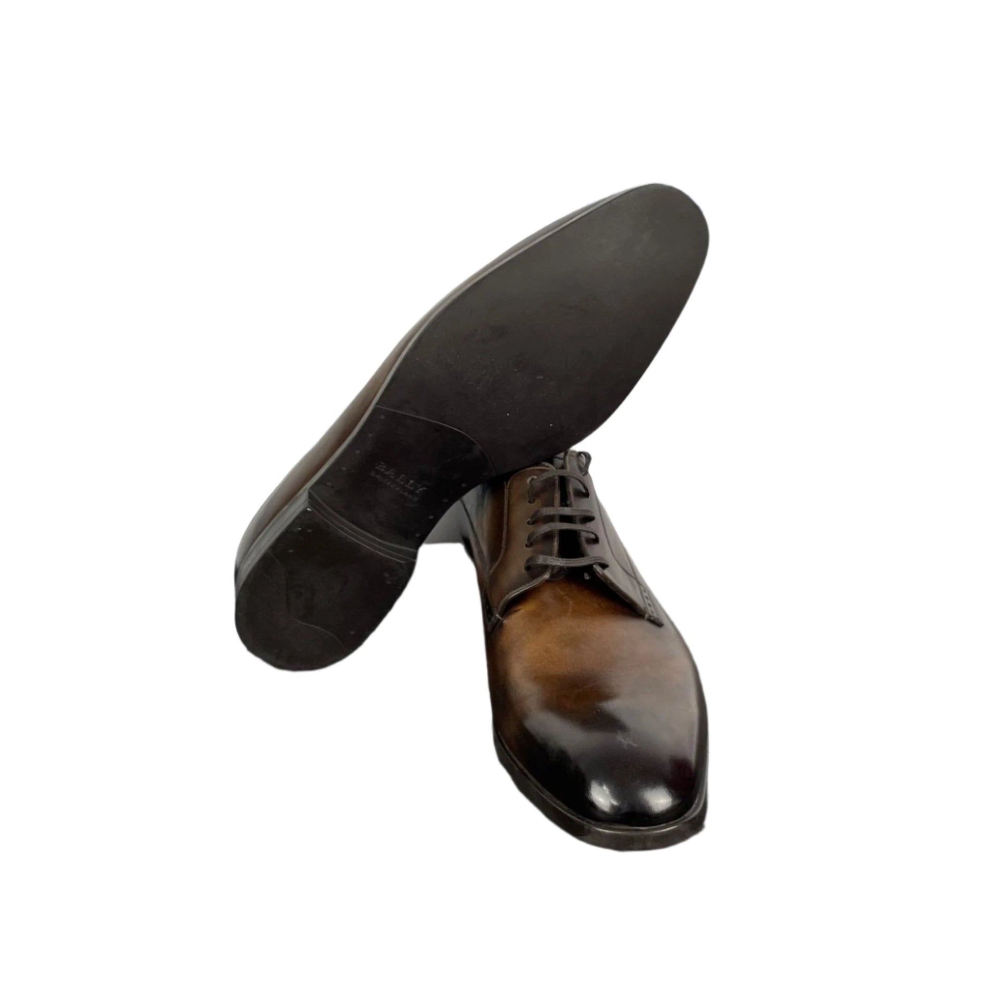 Bally Lantel Brown Leather Derby Shoes | Positivo Clothing