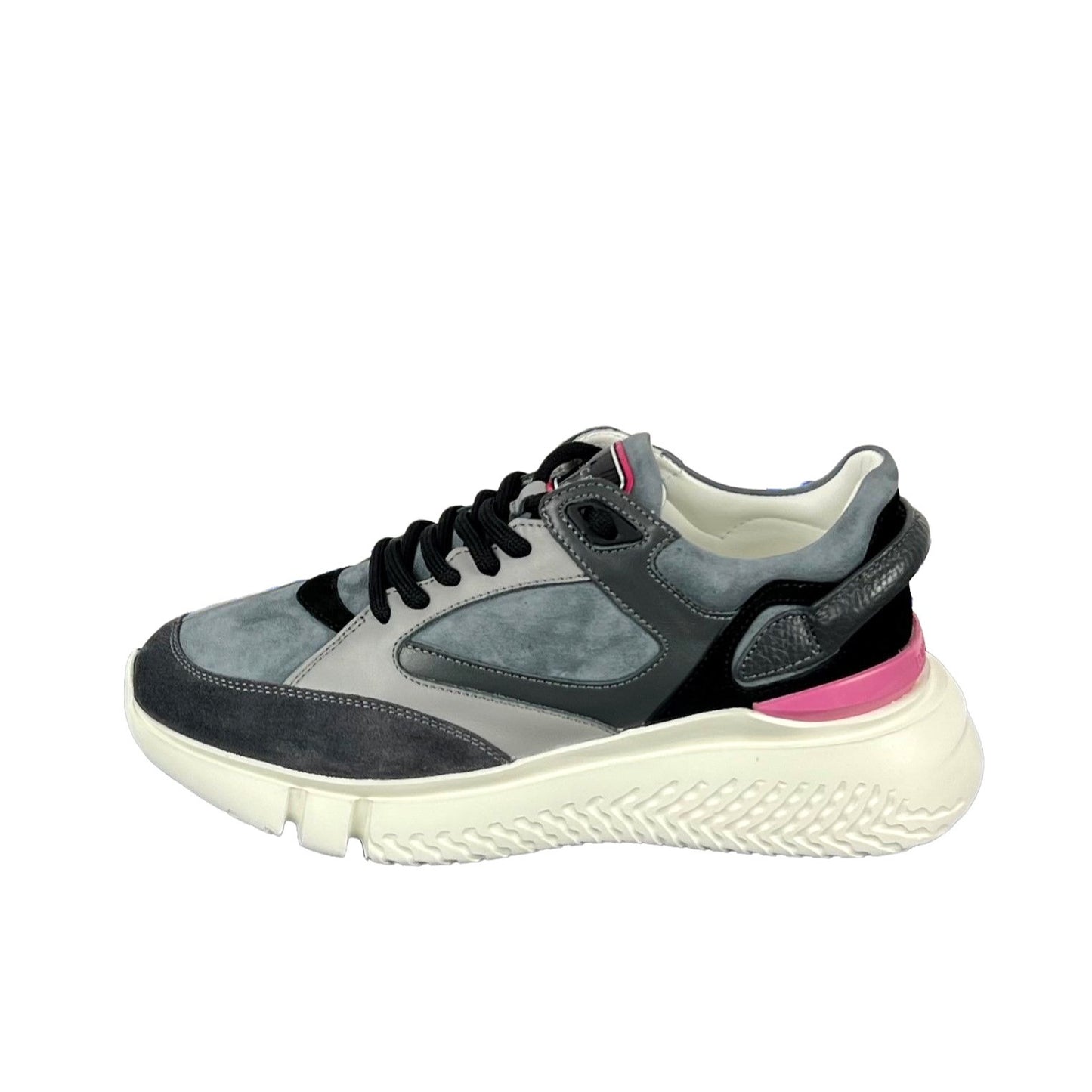 Buscemi Womens Veloce Dark Grey Leather Sneakers SAMPLE | Positivo Clothing