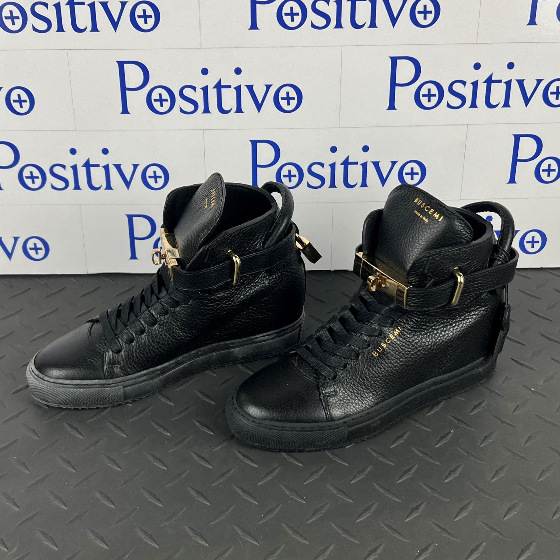 Buscemi 100MM Baby Alce Black Leather Sneakers US on sale 4 EU 19