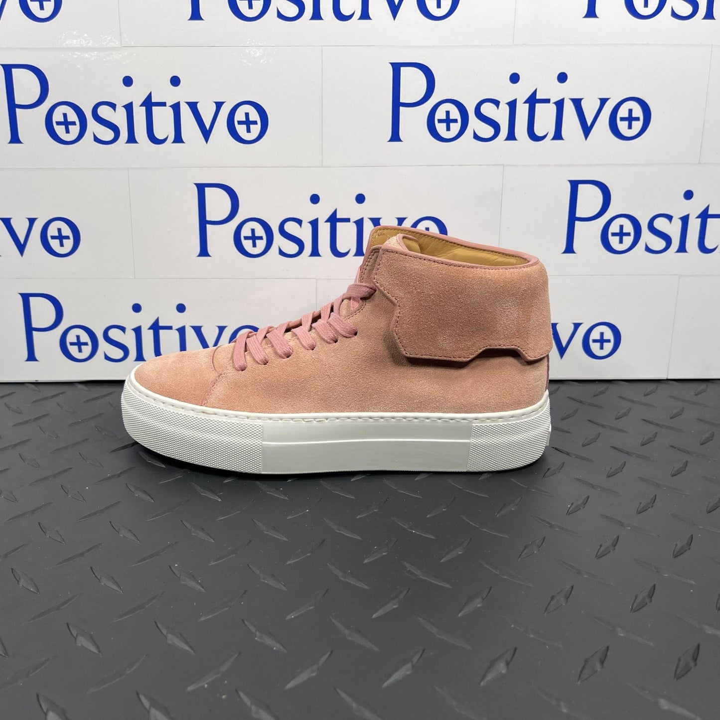 Buscemi Womens 90MM Suede Alba Rosata Sneakers | Positivo Clothing