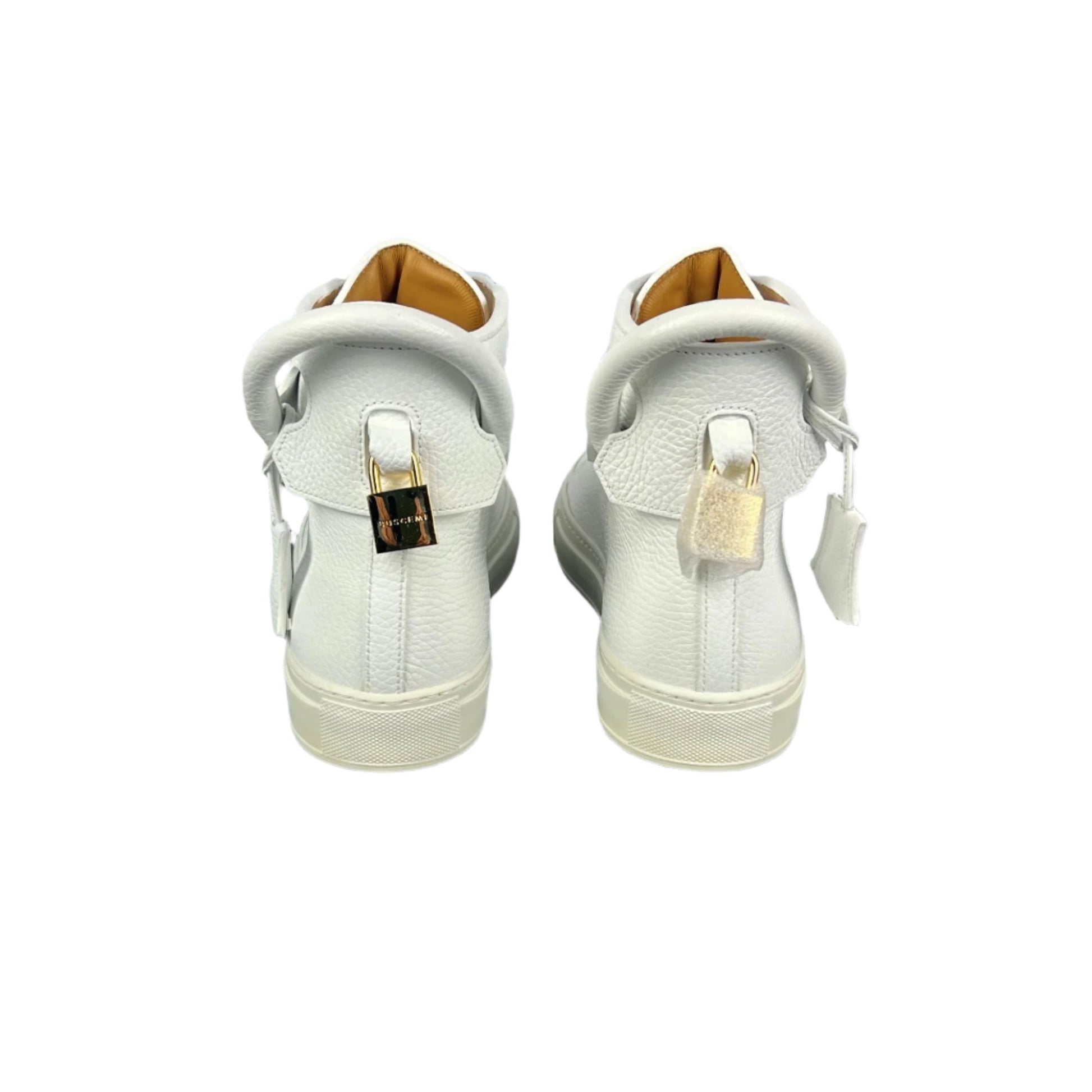 Buscemi 125MM White/White Leather Sneakers | Positivo Clothing