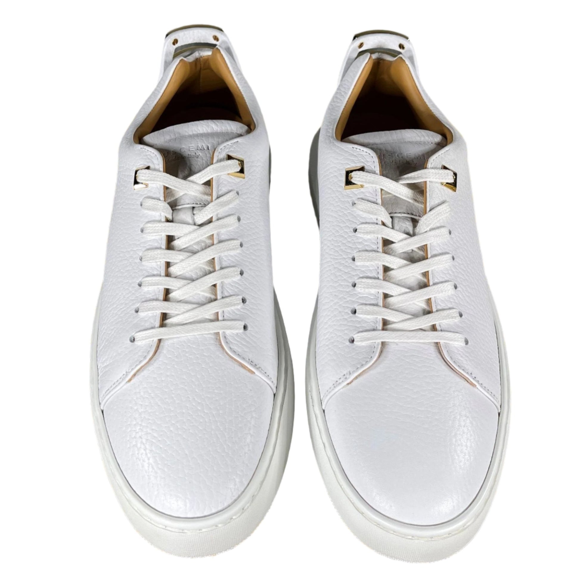 Buscemi Uno Low Alce White Leather Sneakers | Positivo Clothing