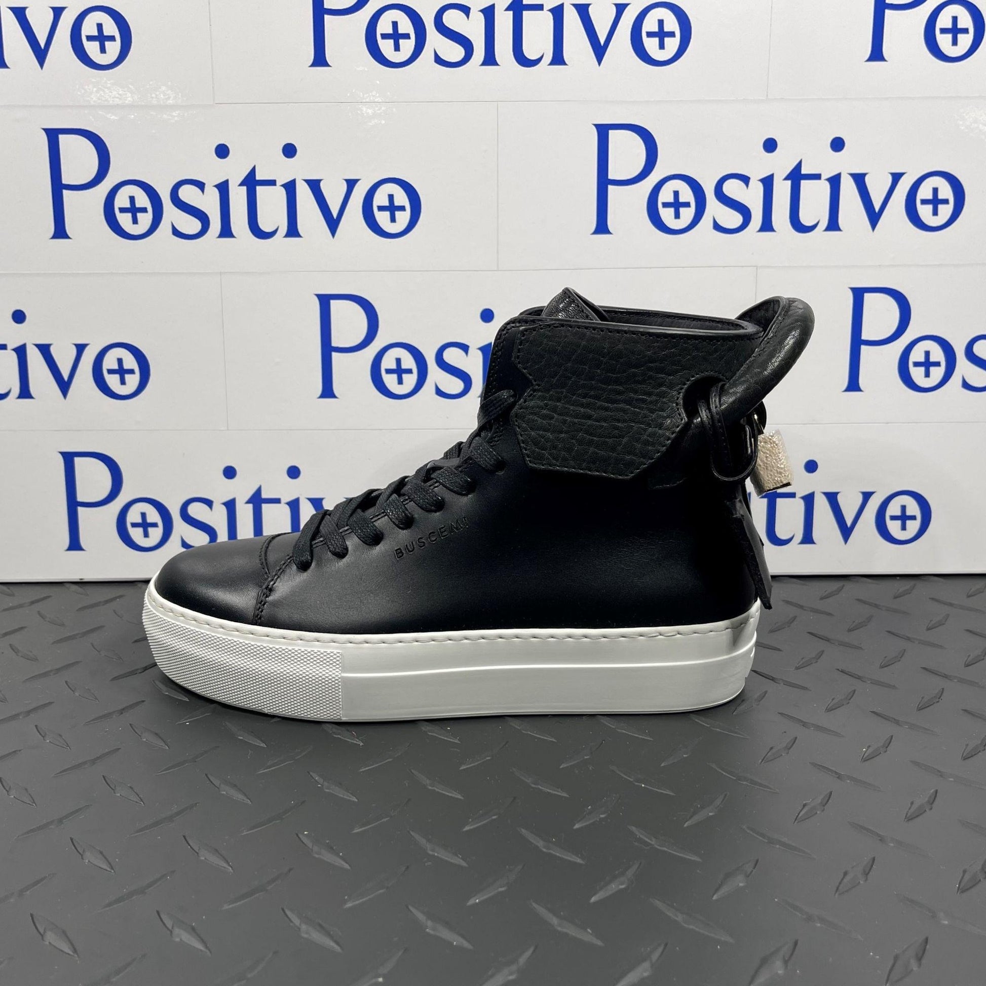 Buscemi 125MM Gioia Black Leather Sneakers | Positivo Clothing