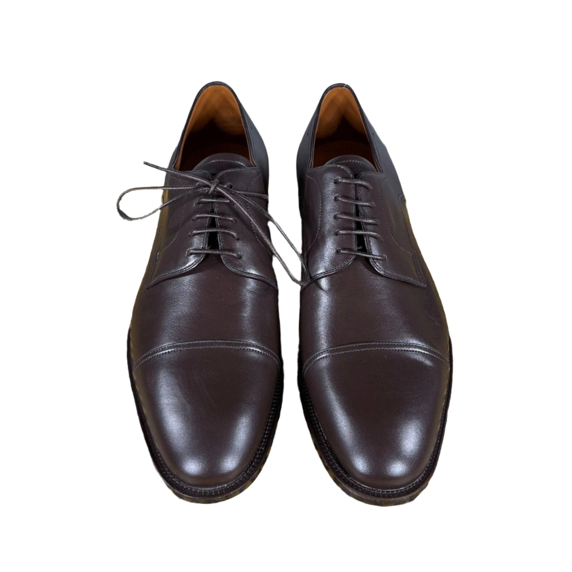 Bally Salfor Chocolate Leather Derby Shoes - Positivo Clothing