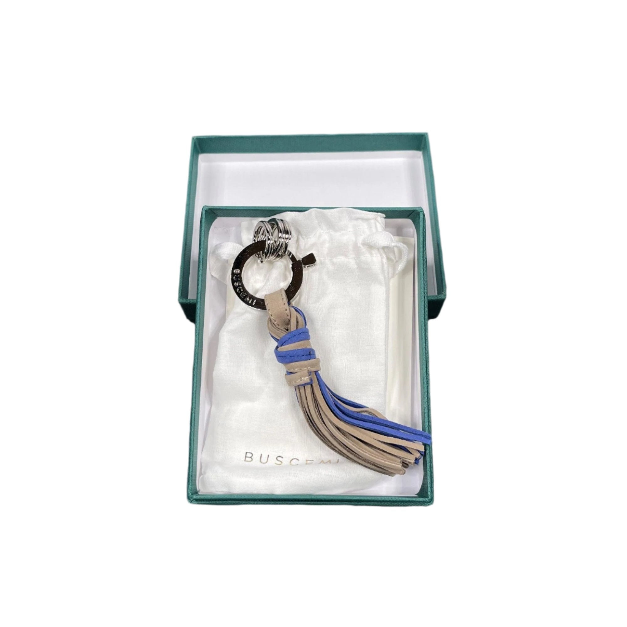 Buscemi Keyholder Fringe deals Fog Royal Leather