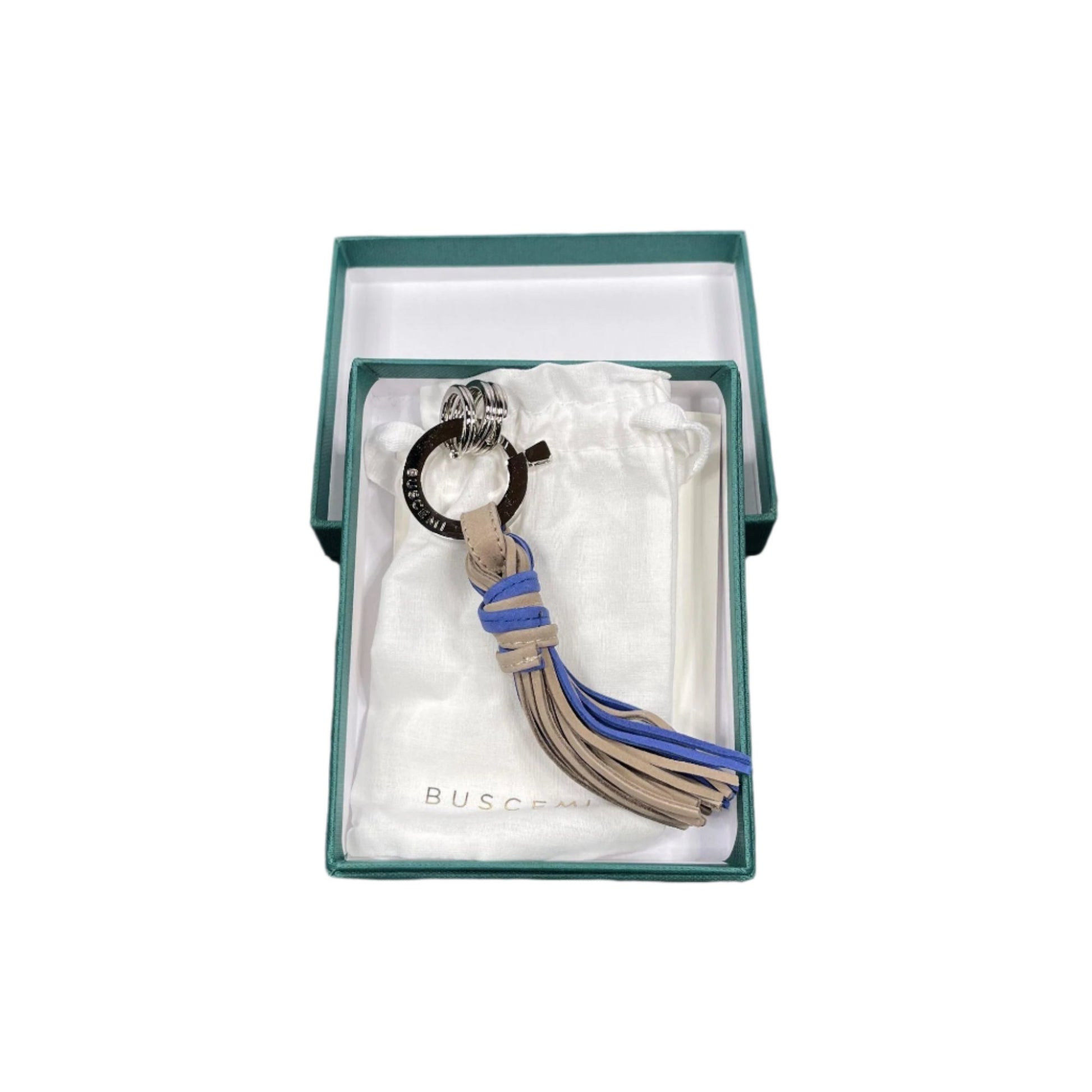 Buscemi Keyholder Fringe Fog Royal Leather | Positivo Clothing