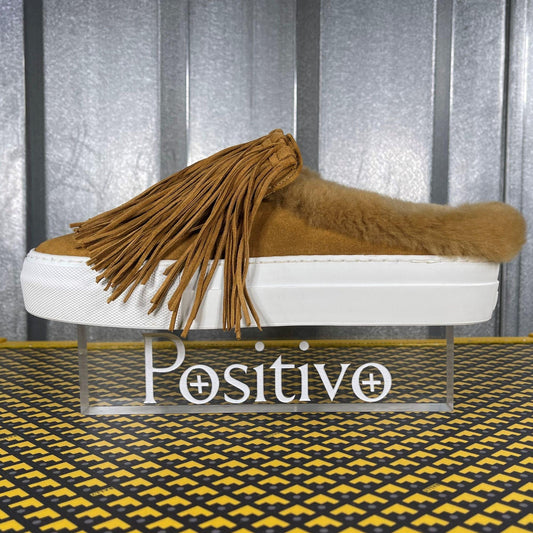 Buscemi Sabot Fringe Suede Rame Suede Sneakers | Positivo Clothing