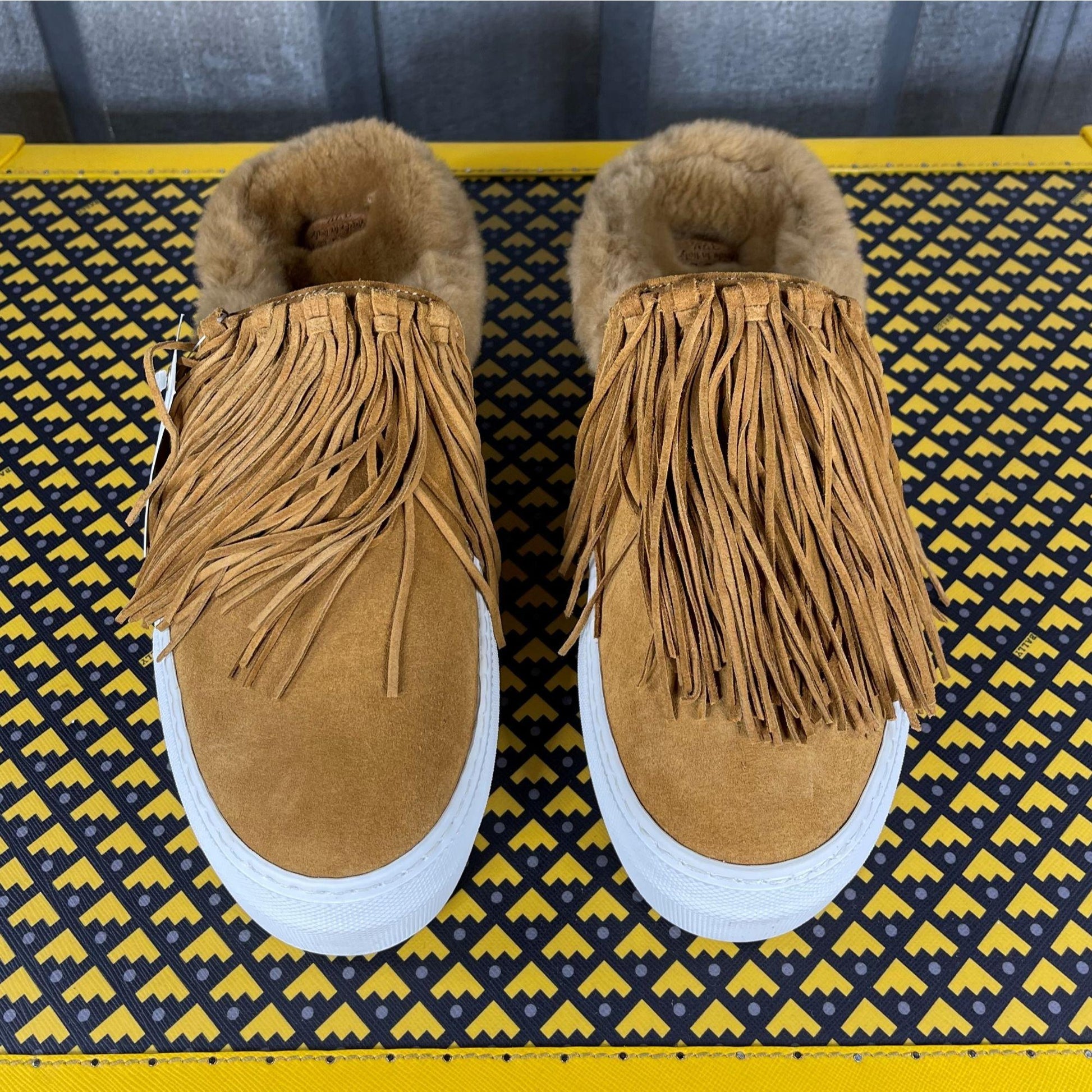 Buscemi Sabot Fringe Suede Rame Suede Sneakers | Positivo Clothing