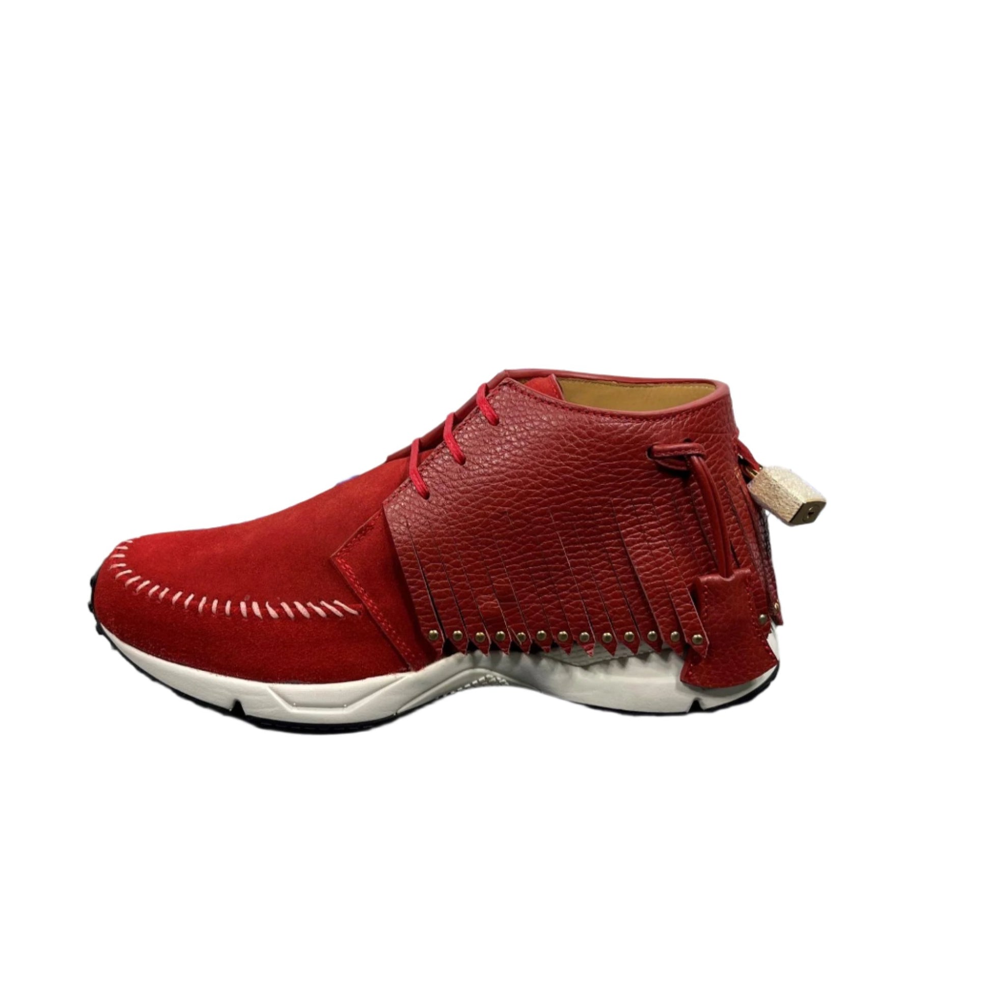 Buscemi Mens Gladiator Red/White Leather Sneakers | Positivo Clothing