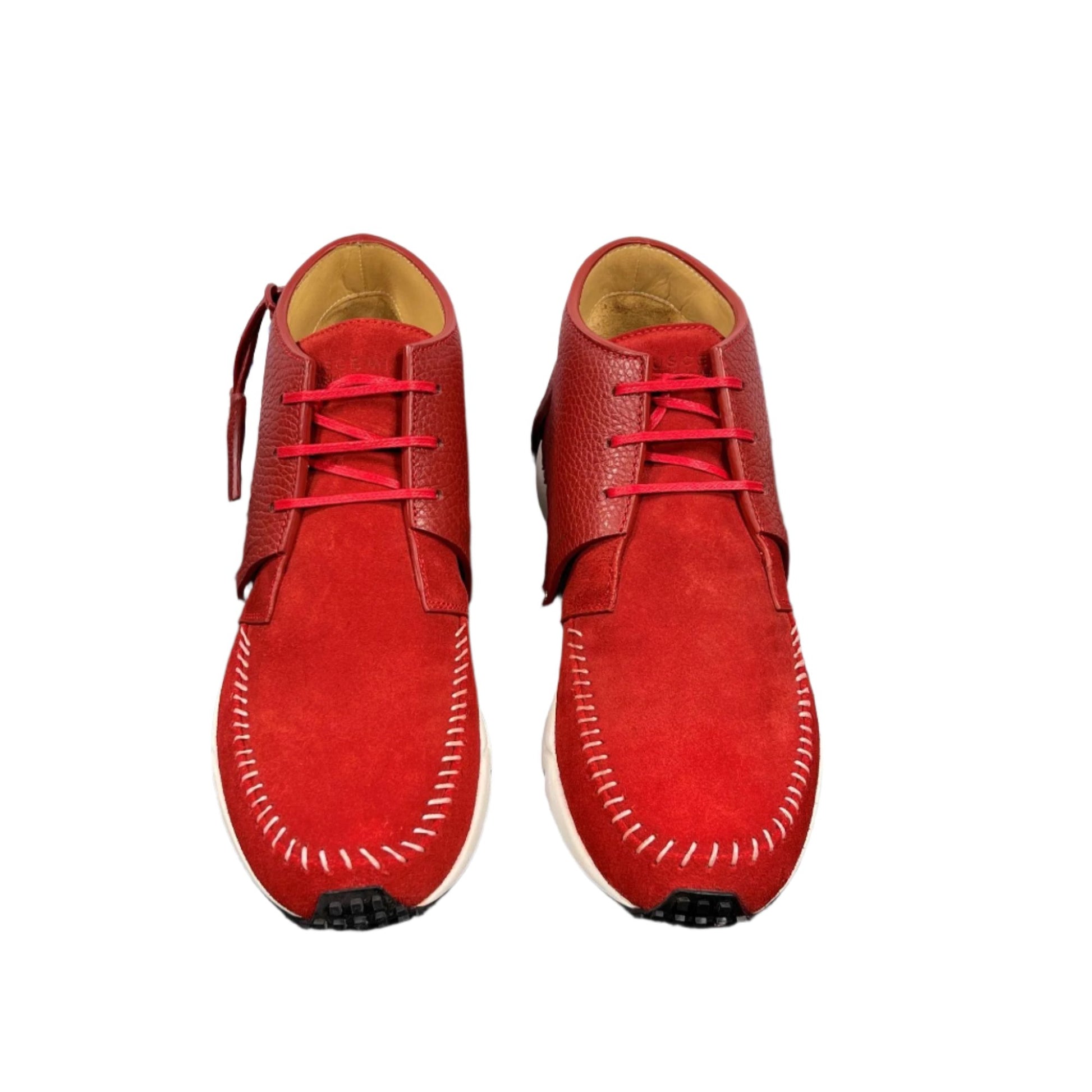 Buscemi Mens Gladiator Red/White Leather Sneakers | Positivo Clothing