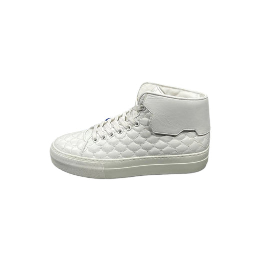 Buscemi 90MM Quilt White Leather Sneakers | Positivo Clothing