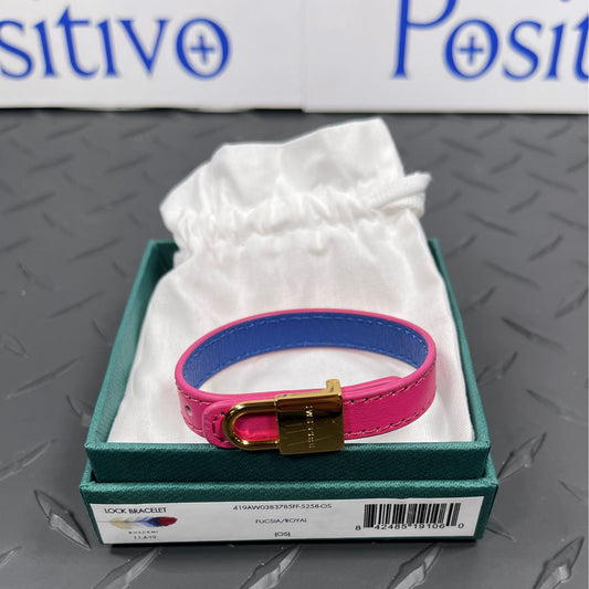 Buscemi Lock Bracelet Fucsia/Royal Leather | Positivo Cothing