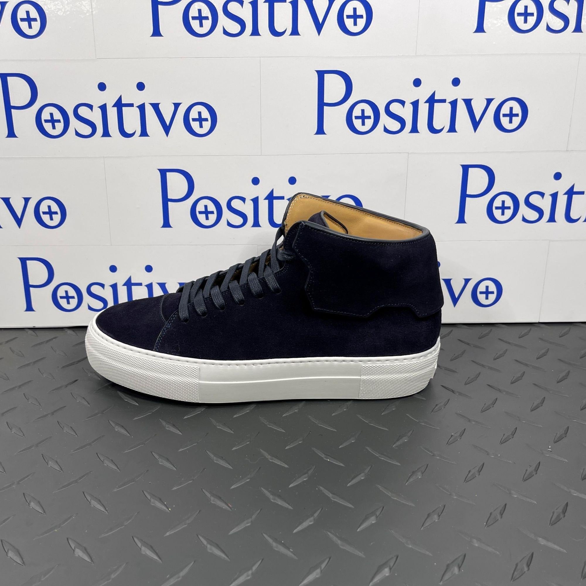 Buscemi Womens 90MM Blue Marino Suede Sneakers Positivo Clothing