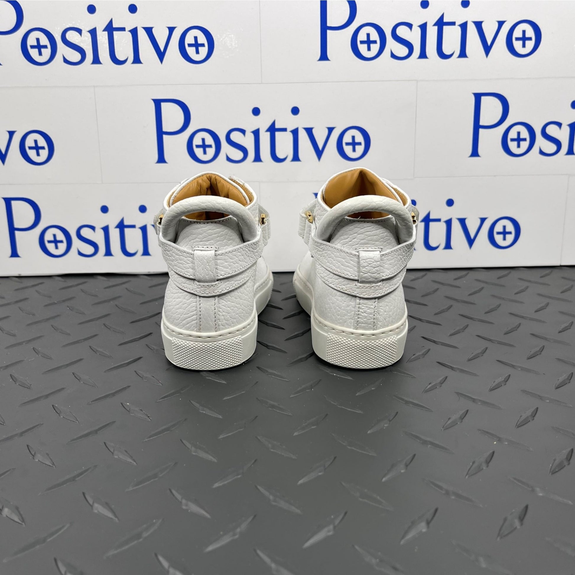 Buscemi 100MM Toddler Alce White Leather Sneakers | Positivo Clothing