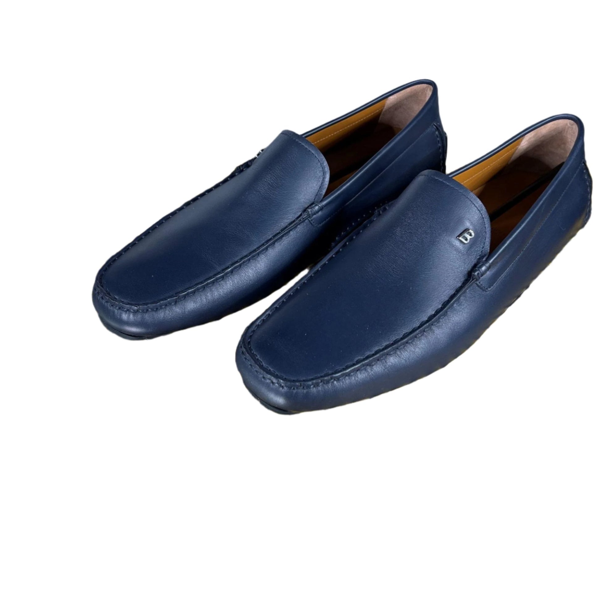 Bally Wander Navy Blue Leather Drivers - Positivo Clothing