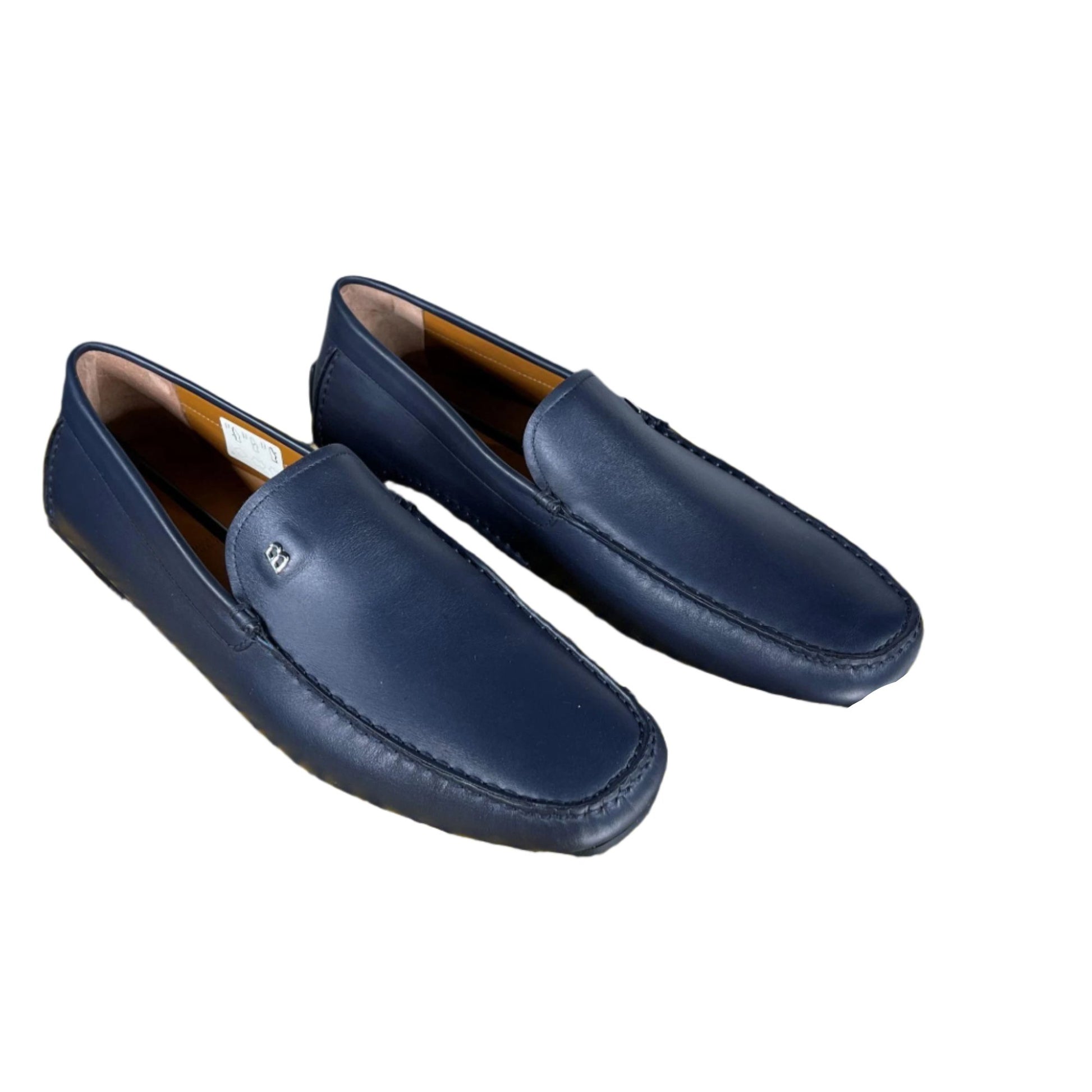 Bally Wander Navy Blue Leather Drivers - Positivo Clothing