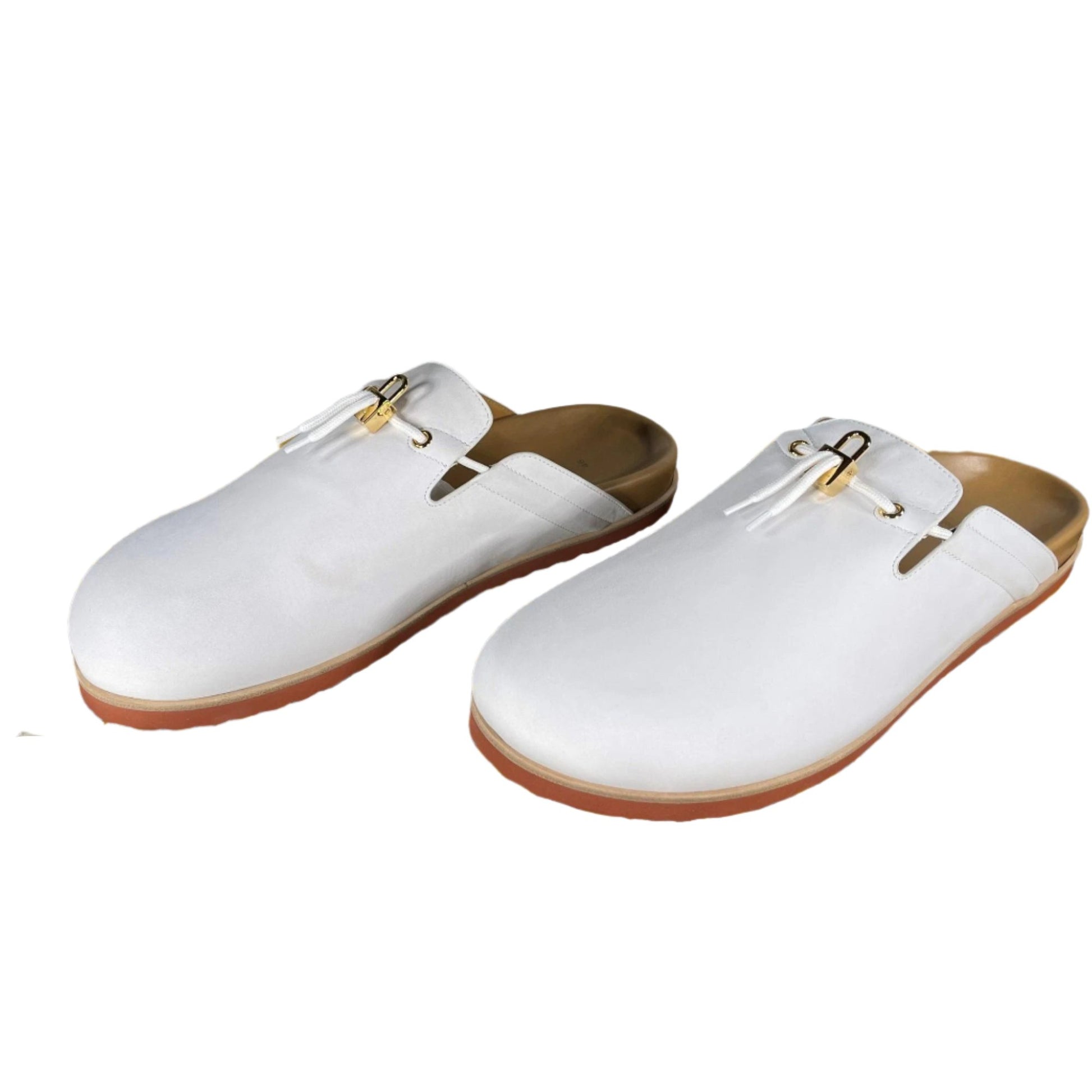 Buscemi Pietro White Nubuk Leather Slippers | Positivo Clothing