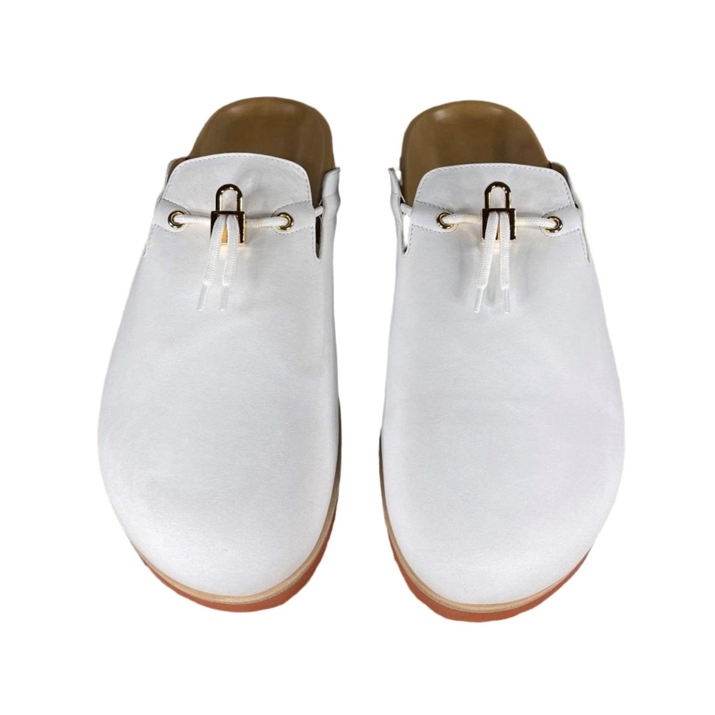 Buscemi Pietro White Nubuk Leather Slippers | Positivo Clothing