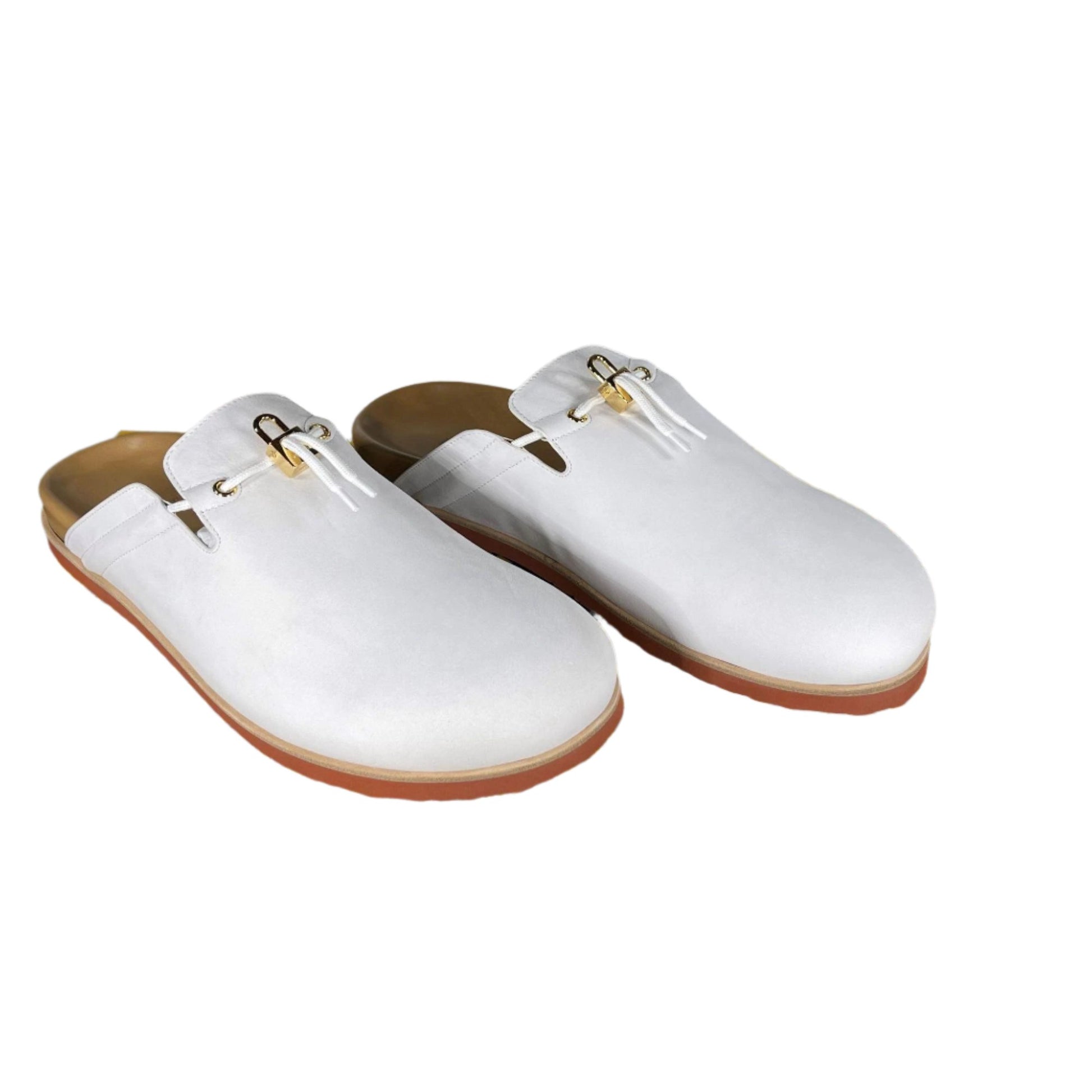 Buscemi Pietro White Nubuk Leather Slippers | Positivo Clothing