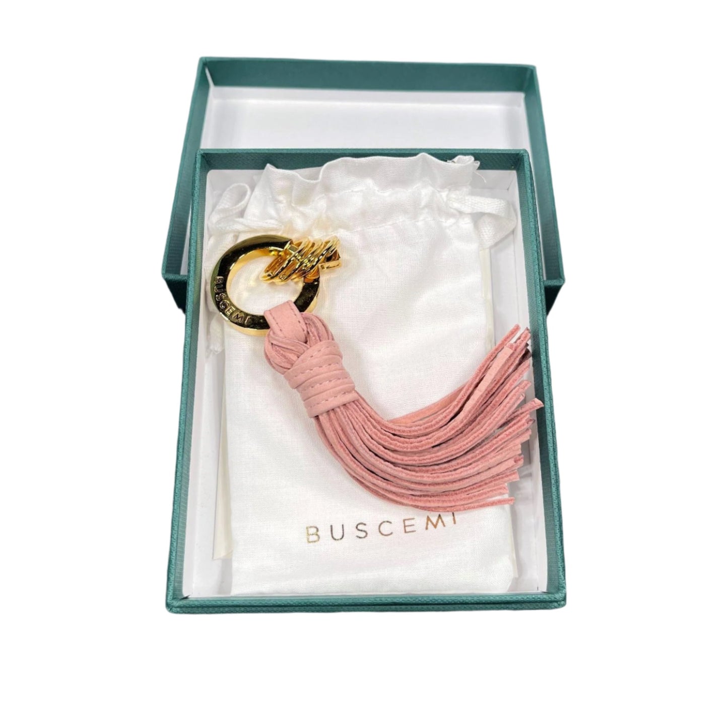 Buscemi Keyholder Fringe Pale Pink Nubuk | Positivo Clothing